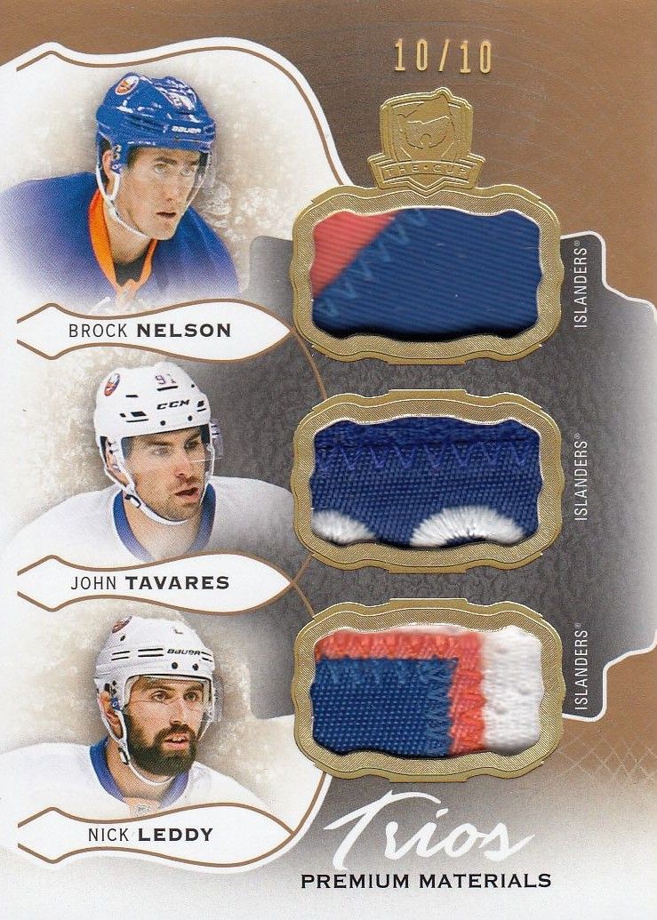 patch karta NELSON/TAVARES/LEDDY 16-17 UD The Cup Trios Gold /10