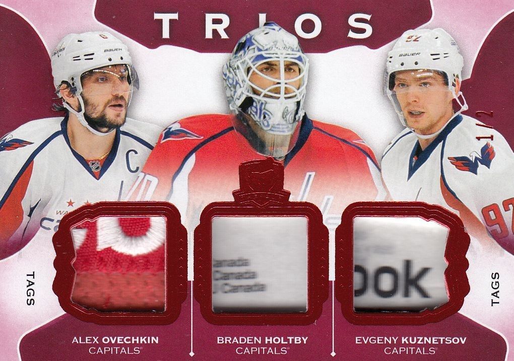 tag patch karta OVECHKIN/HOLTBY/KUZNETSOV 15-16 UD The Cup Trios /2