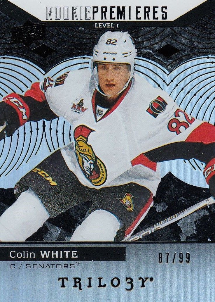 insert RC karta COLIN WHITE 17-18 Trilogy Rookie Premieres Black /99