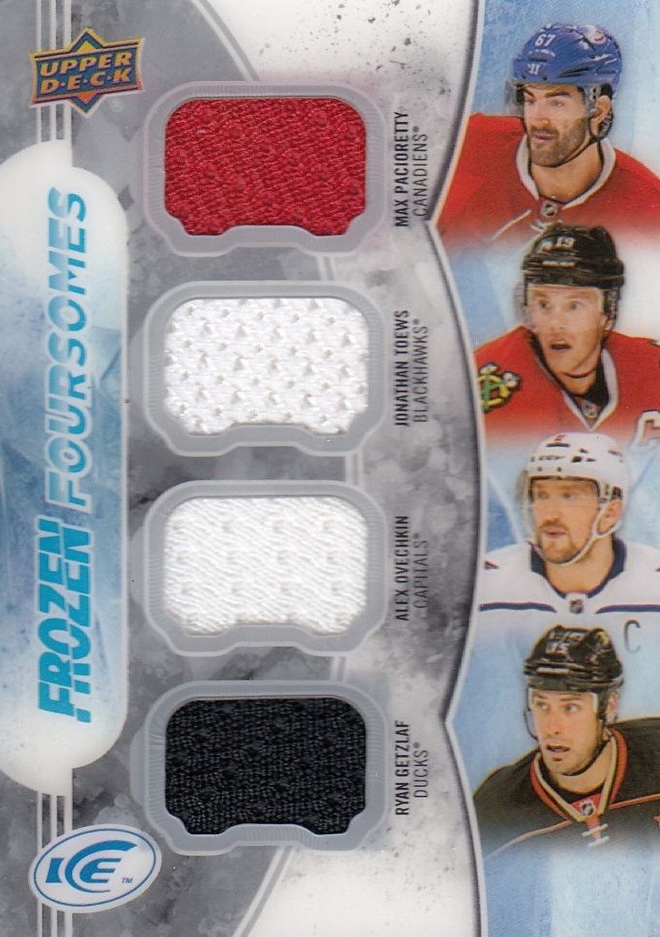 jersey karta PACIORETTY/TOEWS/OVECHKIN/GETZLAF 17-18 UD Ice Frozen Foursomes