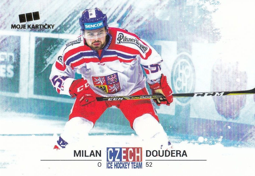 řadová karta MILAN DOUDERA 17-18 Czech Ice Hockey Team číslo 6