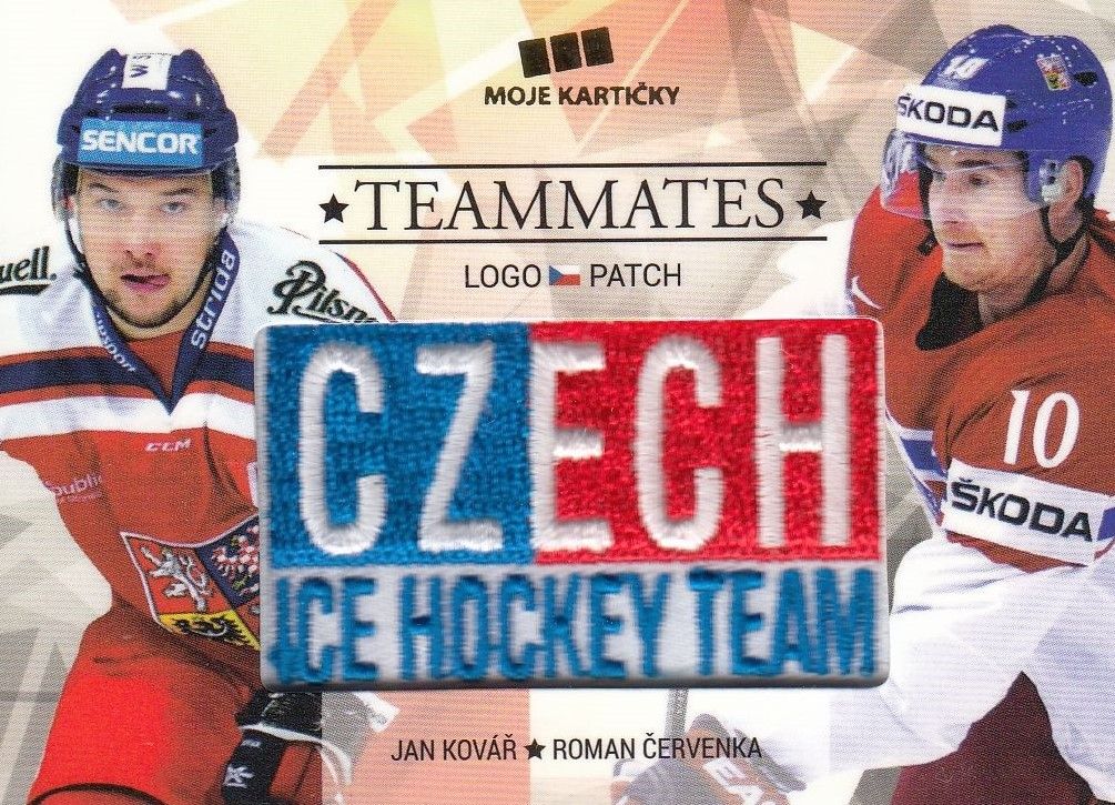 patch karta KOVÁŘ/ČERVENKA 17-18 Czech Ice Hockey Team Teammates /50