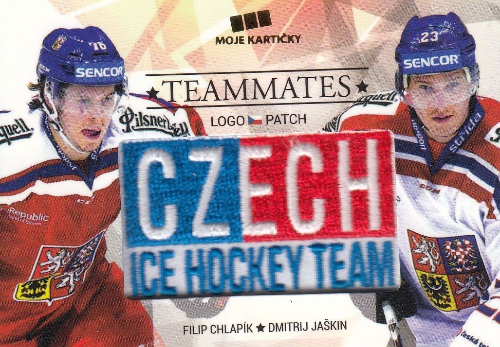 patch karta CHLAPÍK/JAŠKIN 17-18 Czech Ice Hockey Team Teammates /50