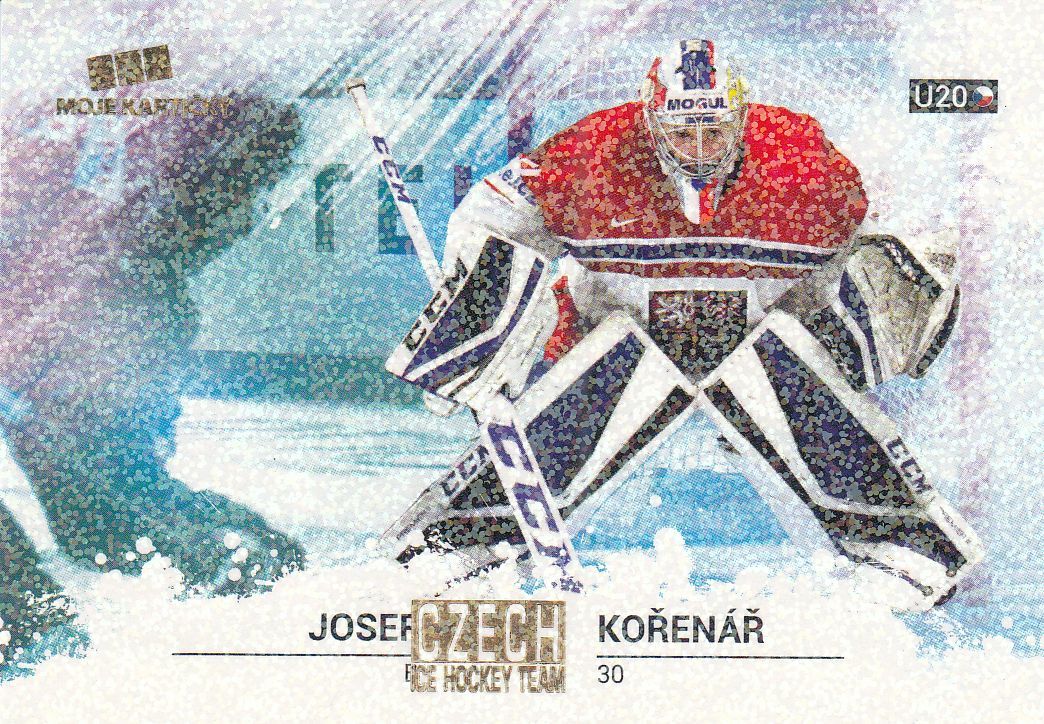 paralel karta JOSEF KOŘENÁŘ 17-18 Czech Ice Hockey Team Gold Rainbow /5