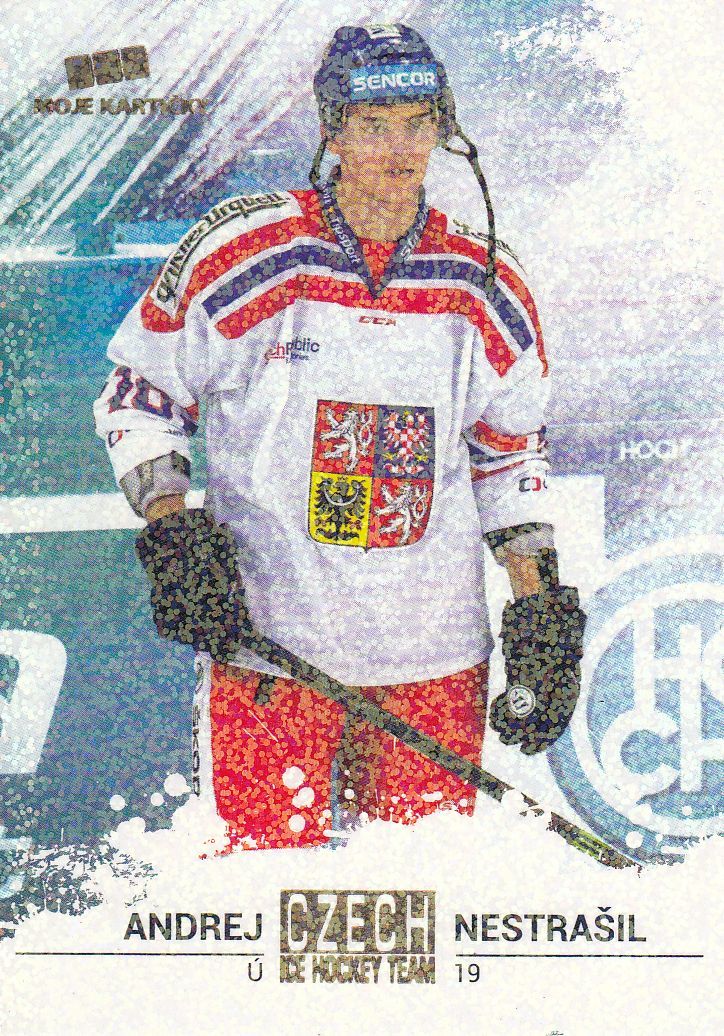 paralel karta ANDREJ NESTRAŠIL 17-18 Czech Ice Hockey Team Gold Rainbow /5