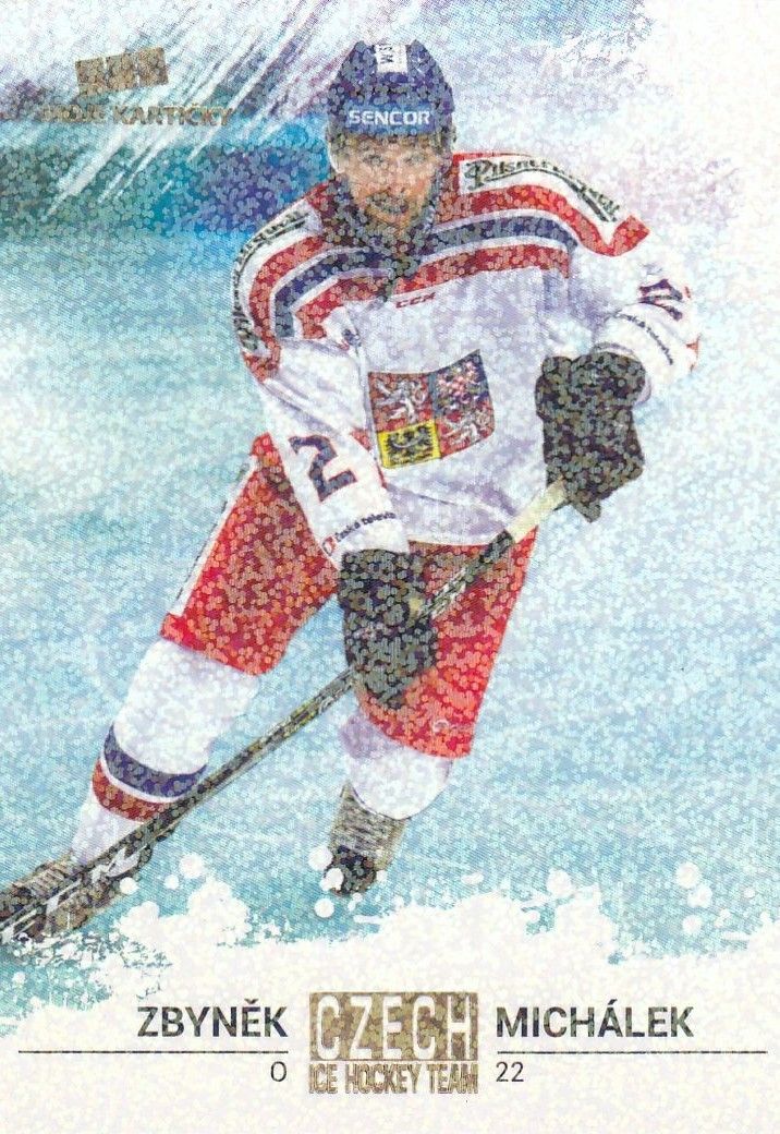 paralel karta ZBYNĚK MICHÁLEK 17-18 Czech Ice Hockey Team Gold Rainbow /5