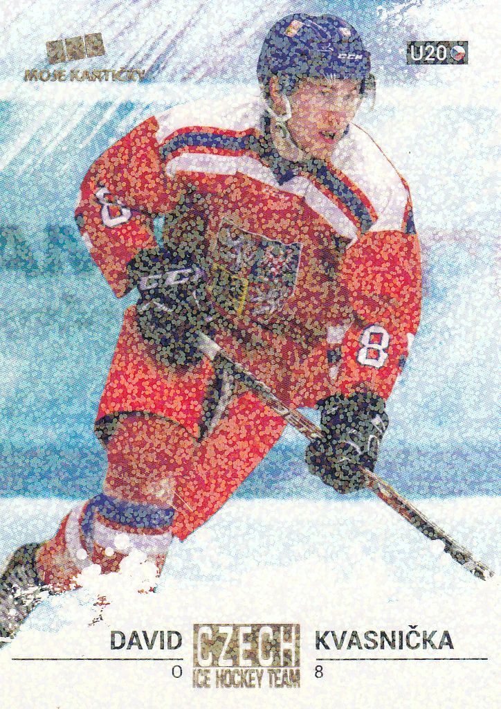 paralel karta DAVID KVASNIČKA 17-18 Czech Ice Hockey Team Gold Rainbow /5