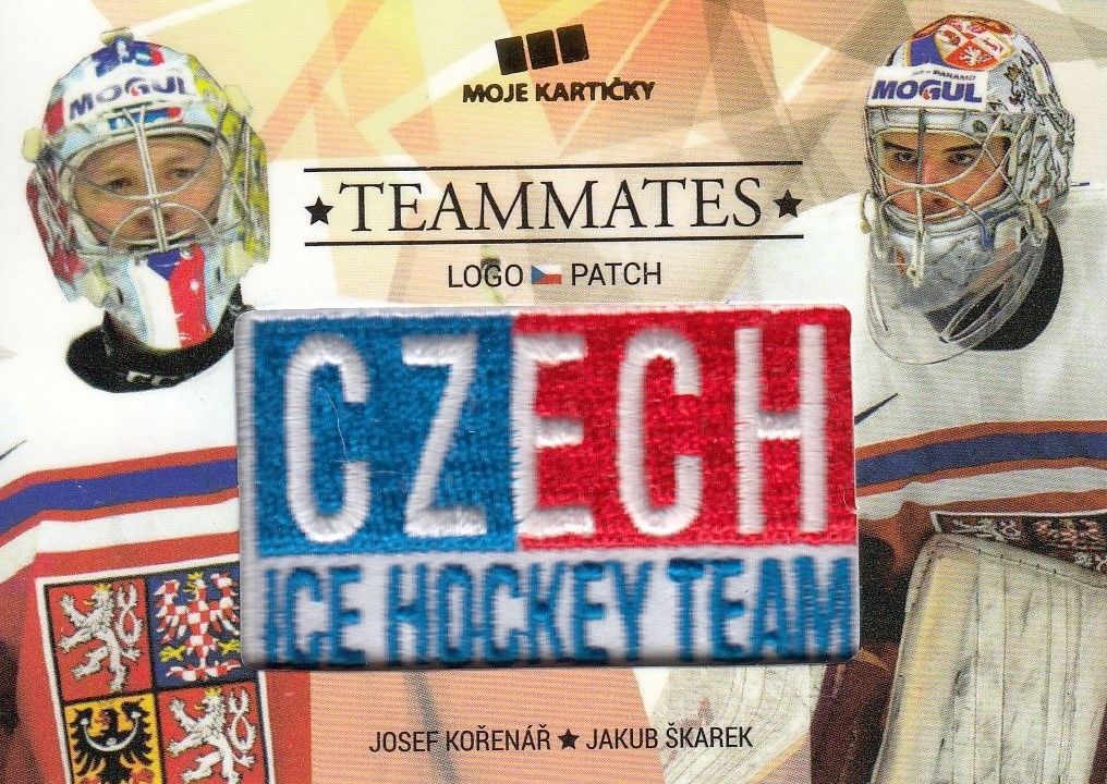 patch karta KOŘENÁŘ/ŠKAREK 17-18 Czech Ice Hockey Team Teammates /50