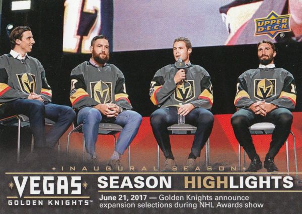insert karta VEGAS GOLDEN KNIGHTS 17-18 Vegas Golden Knights Season Highlights