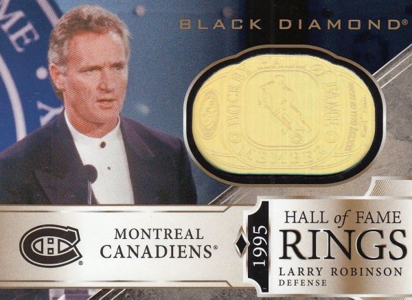 insert karta LARRY ROBINSON 18-19 Black Diamond Hall of Fame Rings Gold