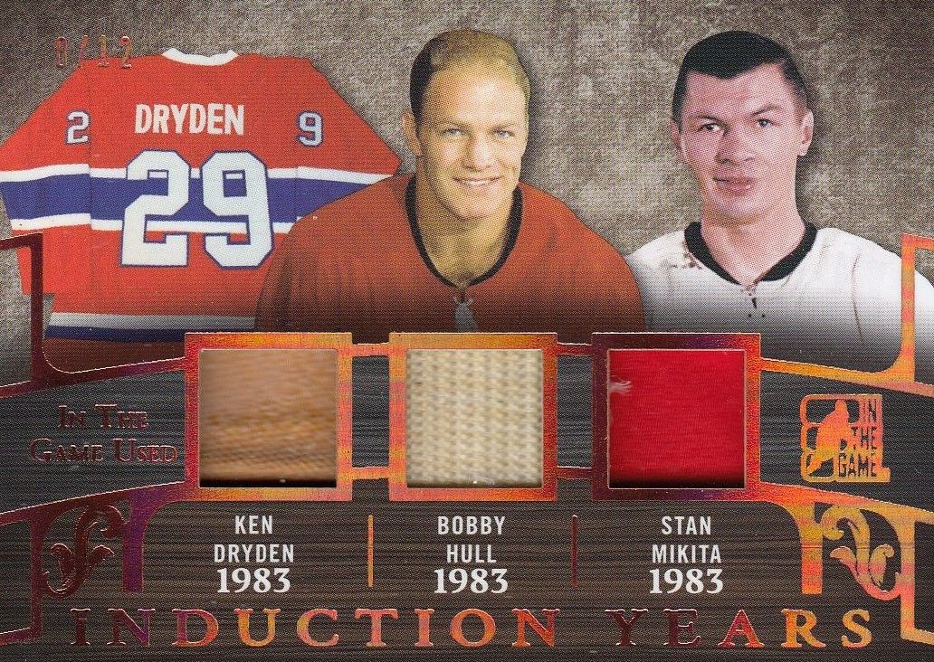 jersey patch karta DRYDEN/HULL/MIKITA 17-18 ITG Used Induction Years /12