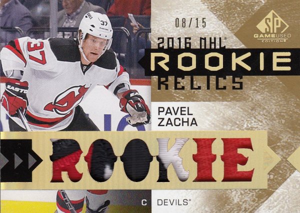 patch RC karta PAVEL ZACHAI 16-17 SPGU Rookie Relics Blends /15