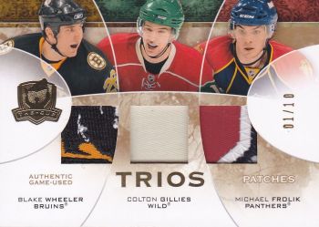 patch karta WHEELER/GILLIES/FROLÍK 08-09 UD The Cup Trios Patches /10