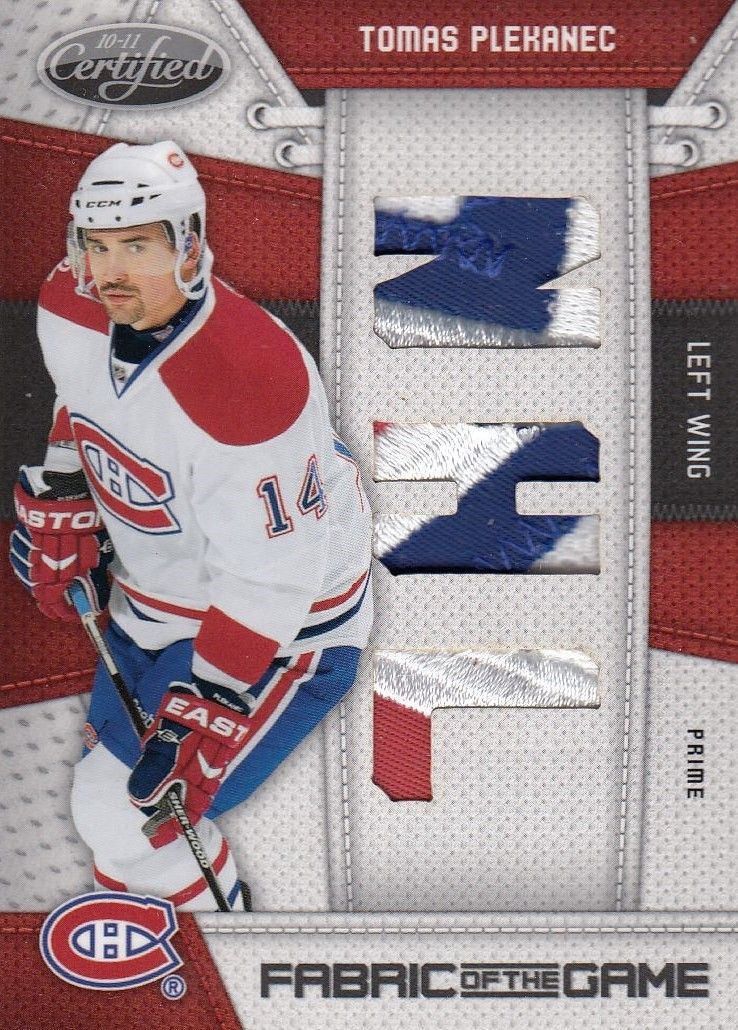 patch karta TOMÁŠ PLEKANEC 10-11 Certified Fabric of the Game /10