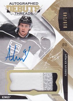 AUTO patch RC karta ADRIAN KEMPE 17-18 UD Ultimate Debuts Threads /149