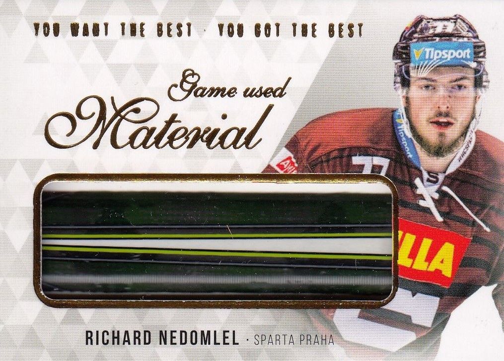 stick karta RICHARD NEDOMLEL 18-19 OFS You Want the Best Game Used Material /21