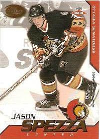 insert RC karta JASON SPEZZA 02-03 Calder Hockey Rookie /825