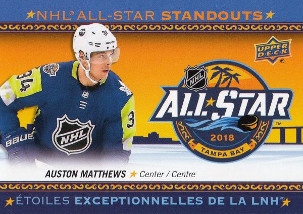 insert karta AUSTON MATTHEWS 18-19 Tim Hortons NHL All-Star Standouts číslo AS-4
