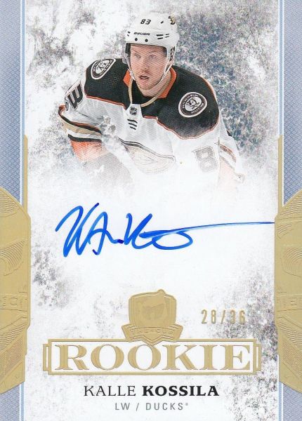 AUTO RC karta KALLE KOSSILA 17-18 UD The Cup Rookie Gold Spectrum /36