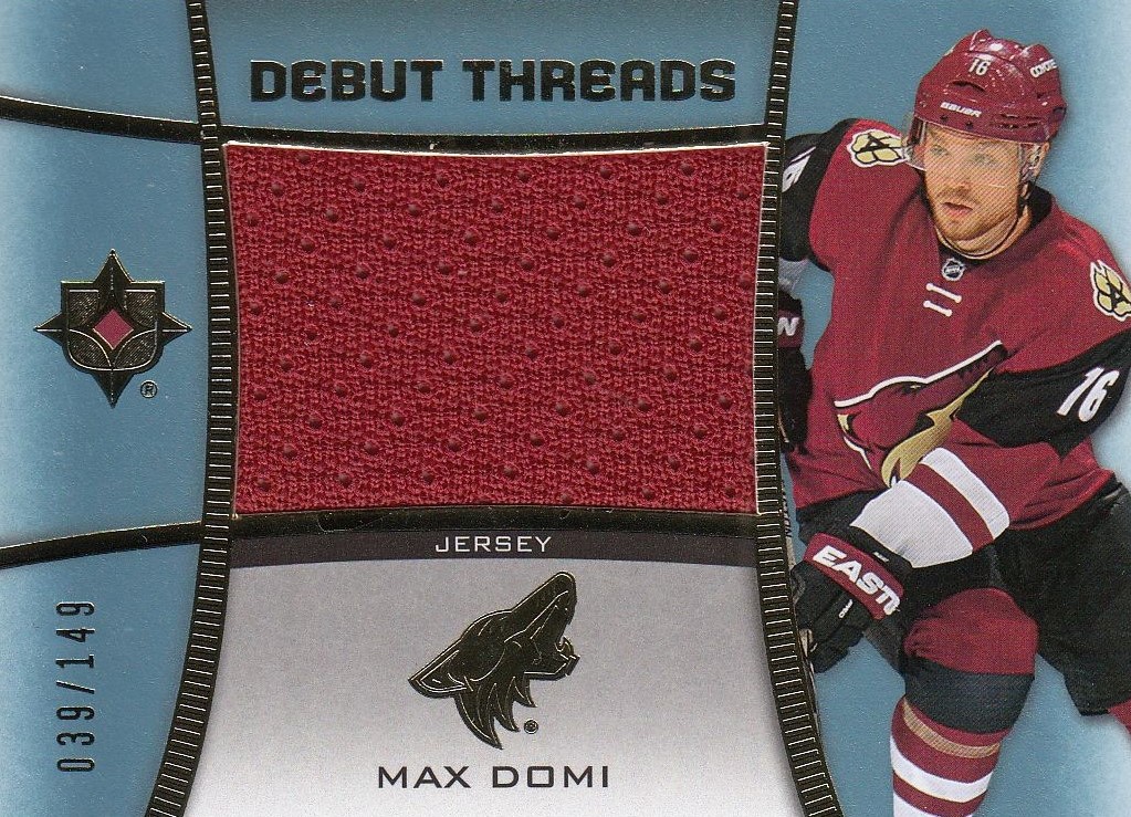 jersey RC karta MAX DOMI 15-16 UD Ultimate Debut Threads /149