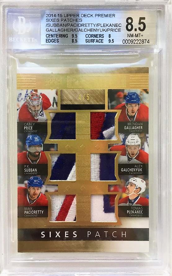 patch karta PRICE-GALLAGHER-SUBBAN 14-15 UD Premier Sixes Patch /5