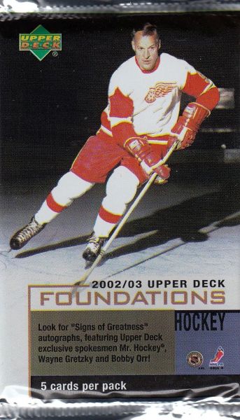 2002-03 Upper Deck Foundations Hockey Hobby Balíček