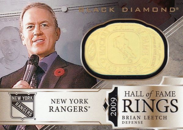 insert karta BRIAN LEETCH 18-19 Black Diamond Hall of Fame Rings Gold