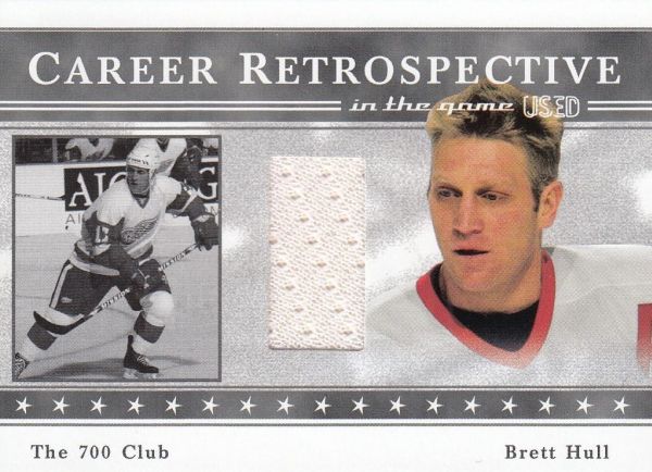 jersey karta BRETT HULL 03-04 ITG Used Career Retrospective /50