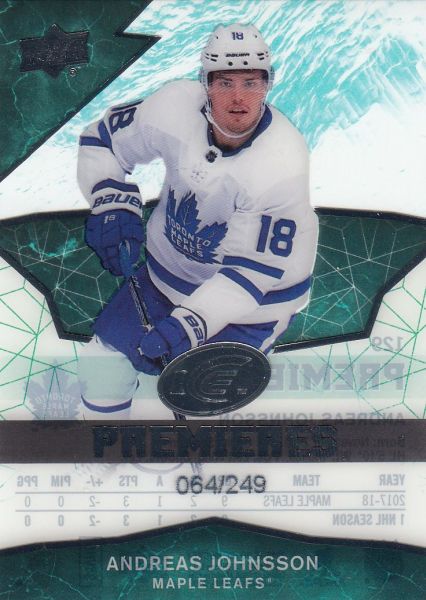 insert RC karta ANDREAS JOHNSSON 18-19 UD Ice Premieres /249
