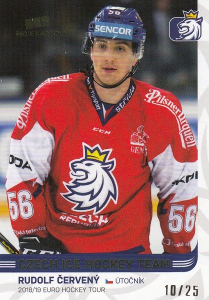 paralel karta RUDOLF ČERVENÝ 18-19 Czech Ice Hockey Team Gold /25