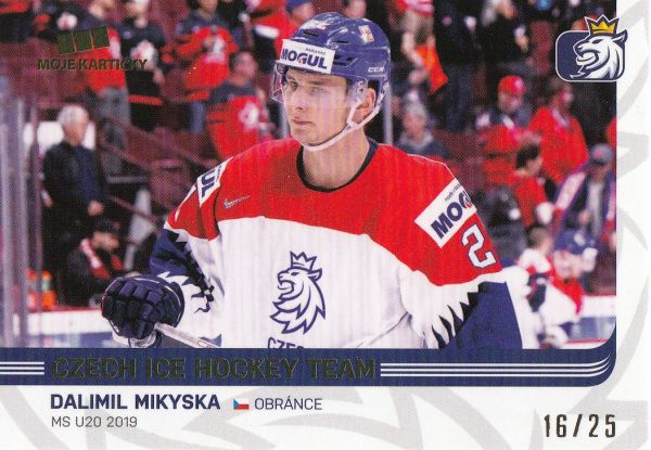 paralel karta DALIMIL MIKYSKA 18-19 Czech Ice Hockey Team Gold /25