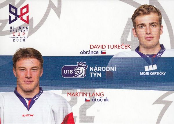 insert karta TUREČEK/LANG 18-19 Czech Ice Hockey Team Hlinka Gretzky Cup /33
