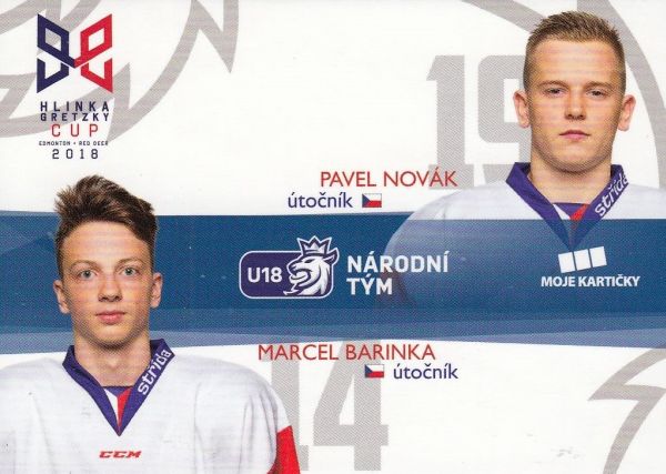 insert karta NOVÁK/BARINKA 18-19 Czech Ice Hockey Team Hlinka Gretzky Cup /33