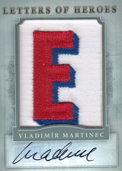 AUTO patch karta VLADIMÍR MARTINEC 11-12 Winners Take All Letters of Heroes 1/1