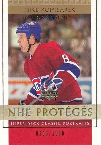 insert RC karta MIKE KOMISAREK 02-03 UD Classic Portraits NHL Protégés /1500