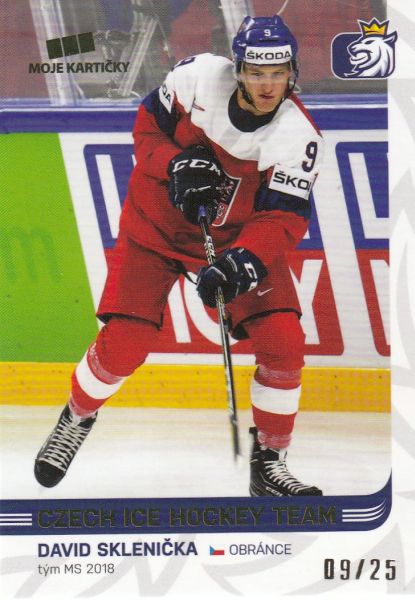 paralel karta DAVID SKLENIČKA 18-19 Czech Ice Hockey Team Gold /25