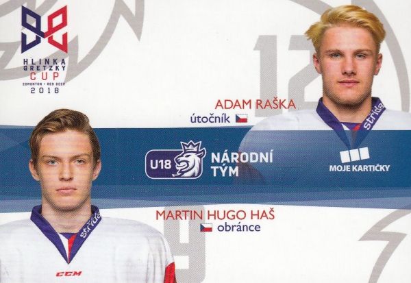 insert karta RAŠKA/HAŠ 18-19 Czech Ice Hockey Team Hlinka Gretzky Cup /33