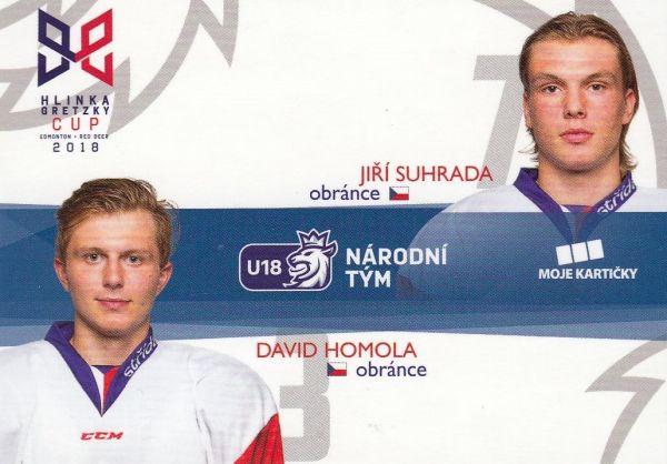 insert karta SUHRADA/HOMOLA 18-19 Czech Ice Hockey Team Hlinka Gretzky Cup /33