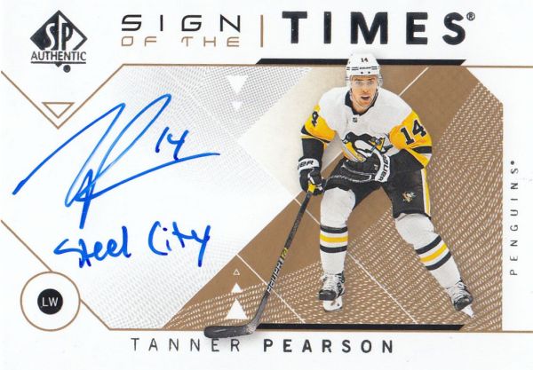 AUTO karta TANNER PEARSON 18-19 SP Authentic Sign of the Times Inscriptions