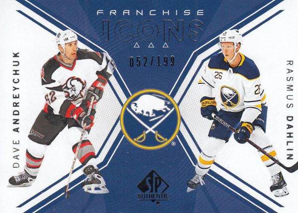 insert RC karta ANDREYCHUK/DAHLIN 18-19 SP Authentic Franchiese Icons /199