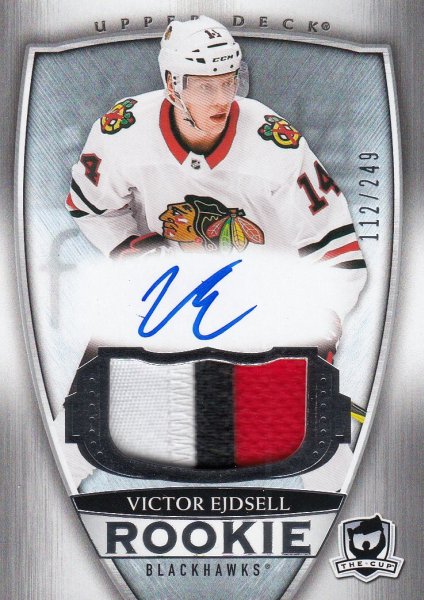 AUTO RC patch karta VICTOR EJDSELL 18-19 UD The CUP Rookie /249