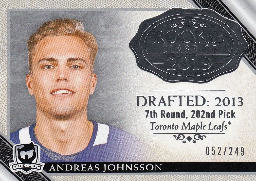 insert RC karta ANDREAS JOHNSSON 18-19 UD The CUP Rookie Class of 2019 /249
