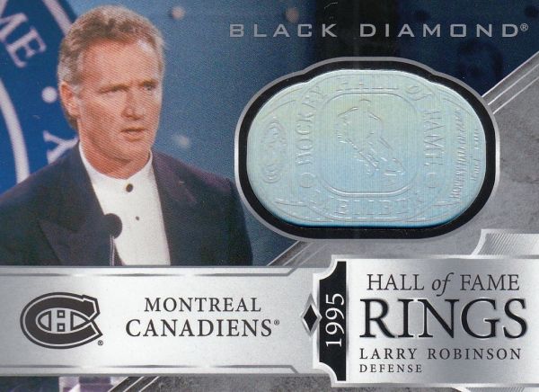 insert karta LARRY ROBINSON 18-19 Black Diamond Hall of Fame Rings číslo HR-LR