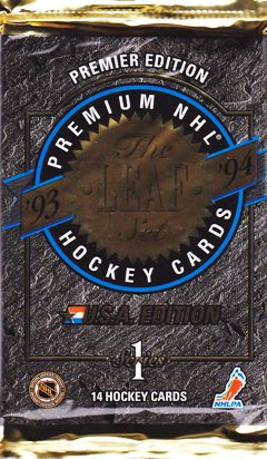 1993-94 The Leaf Set Series 1 Hockey Hobby Balíček