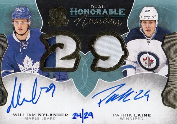 AUTO patch karta NYLANDER/LAINE 16-17 UD The CUP Dual Honorable Numbers /29