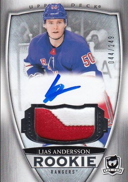 AUTO RC patch karta LIAS ANDERSSON 18-19 UD The CUP Rookie /249