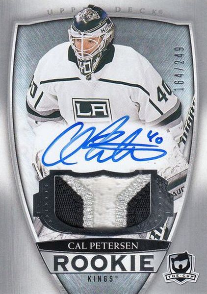 AUTO RC patch karta CAL PETERSEN 18-19 UD The CUP Rookie /249