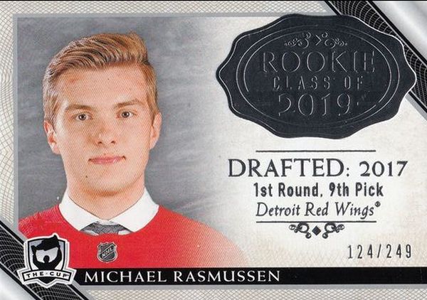 insert RC karta MICHAEL RASMUSSEN 18-19 UD The CUP Rookie Class of 2019 /249