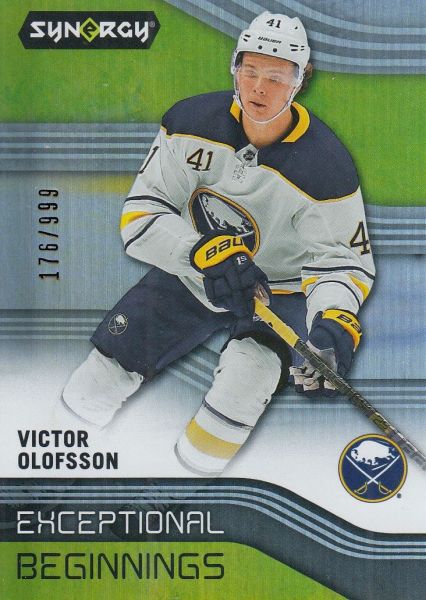 insert RC karta VICTOR OLOFSSON 19-20 Synergy Exceptional Beginnings /999