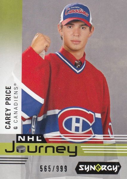 insert karta CAREY PRICE 19-20 Synergy NHL Journey Draft Day /999